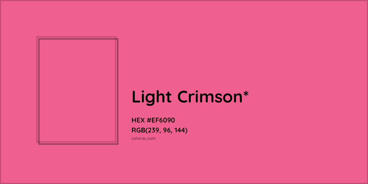 HEX #EF6090 Color Name, Color Code, Palettes, Similar Paints, Images