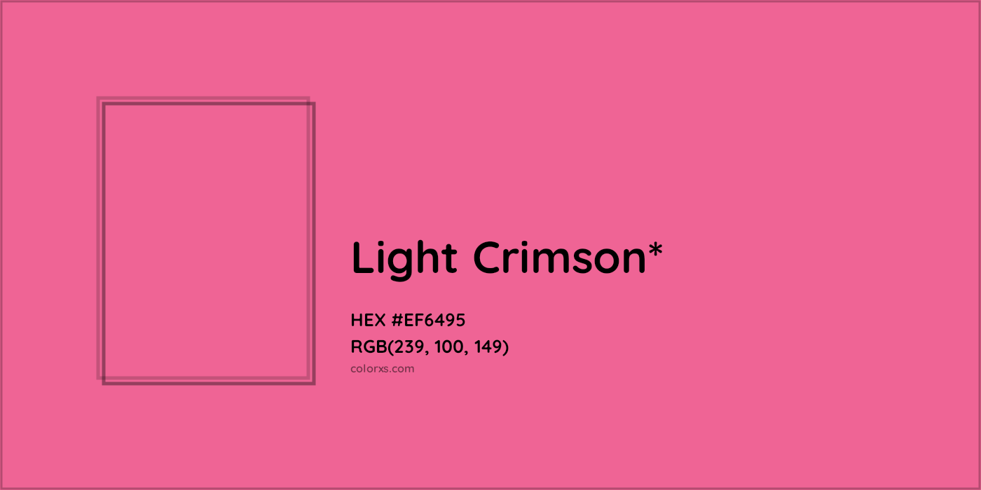 HEX #EF6495 Color Name, Color Code, Palettes, Similar Paints, Images
