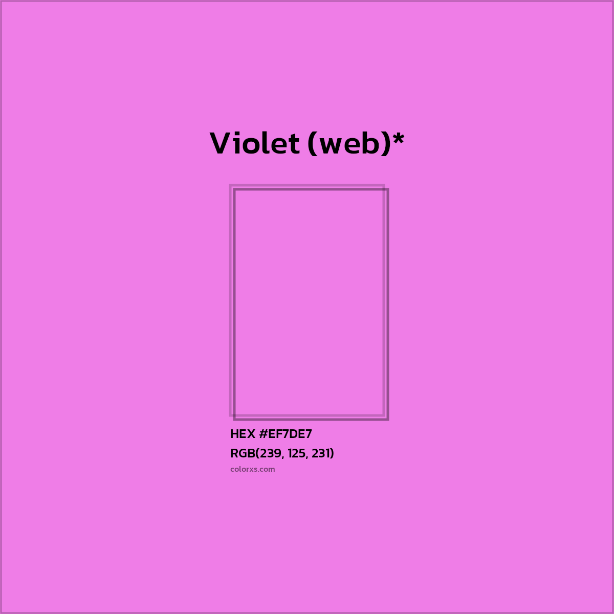 HEX #EF7DE7 Color Name, Color Code, Palettes, Similar Paints, Images