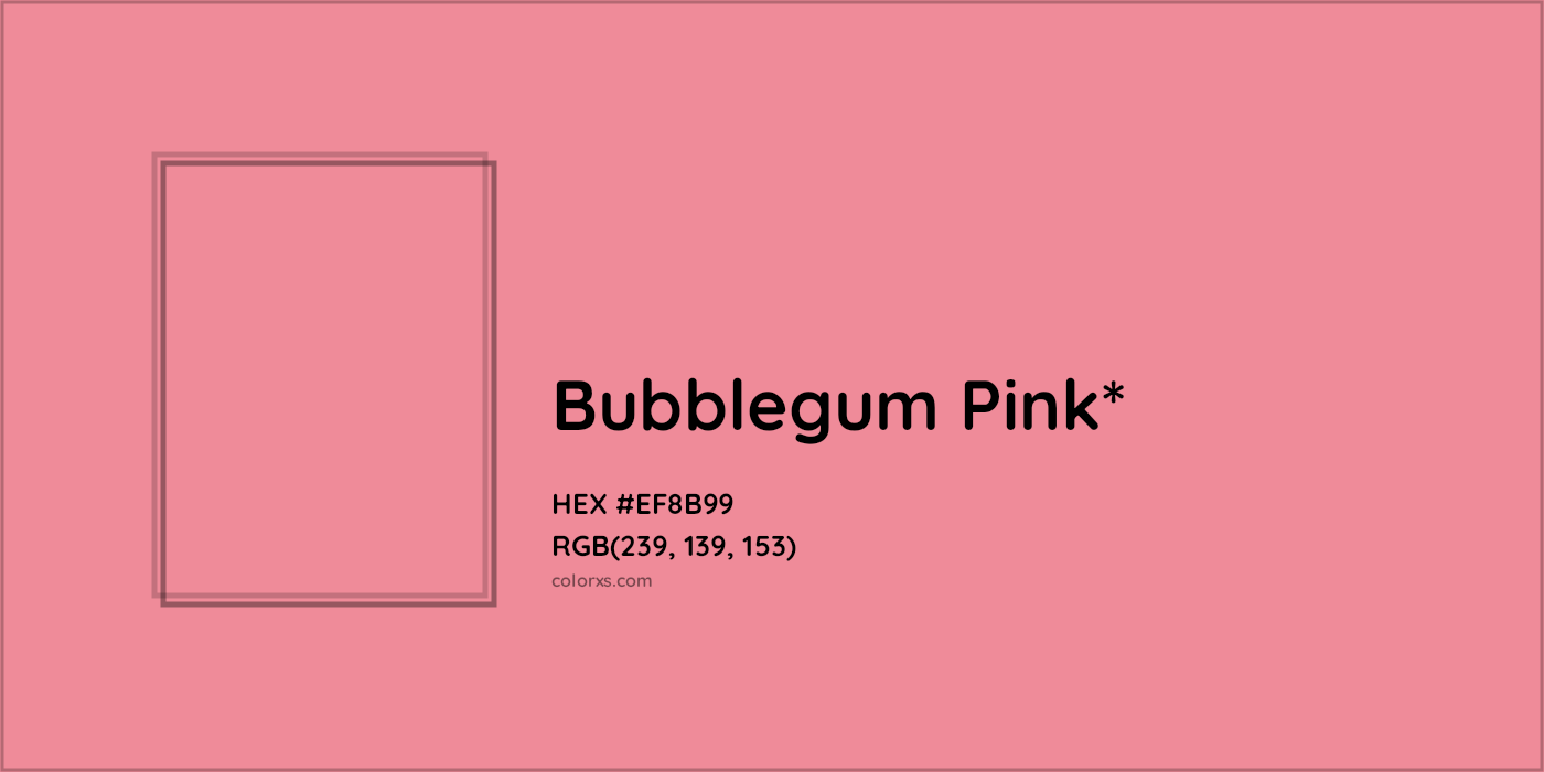 HEX #EF8B99 Color Name, Color Code, Palettes, Similar Paints, Images