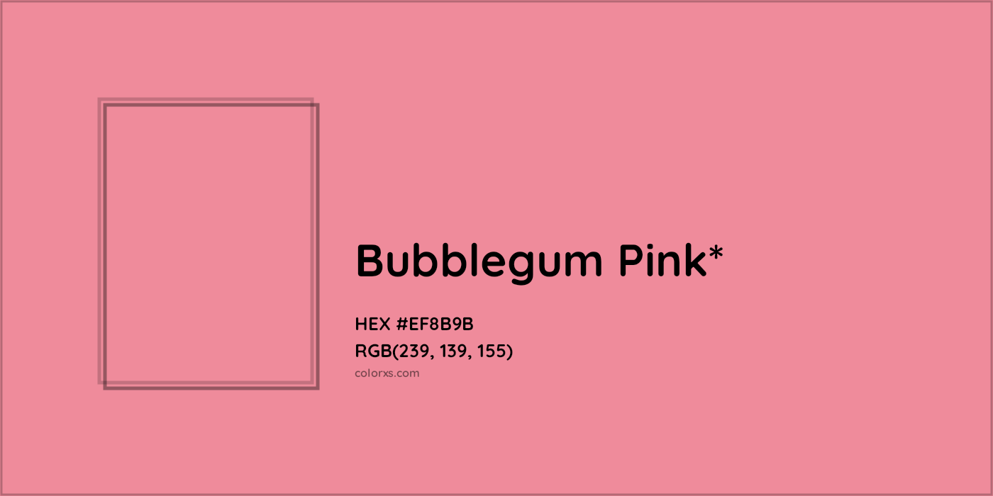 HEX #EF8B9B Color Name, Color Code, Palettes, Similar Paints, Images