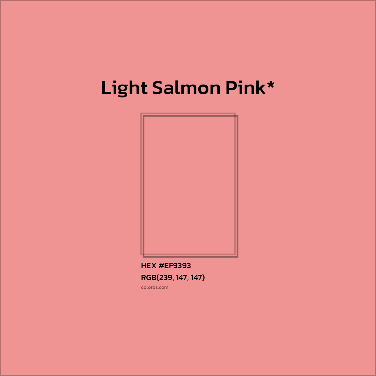 HEX #EF9393 Color Name, Color Code, Palettes, Similar Paints, Images