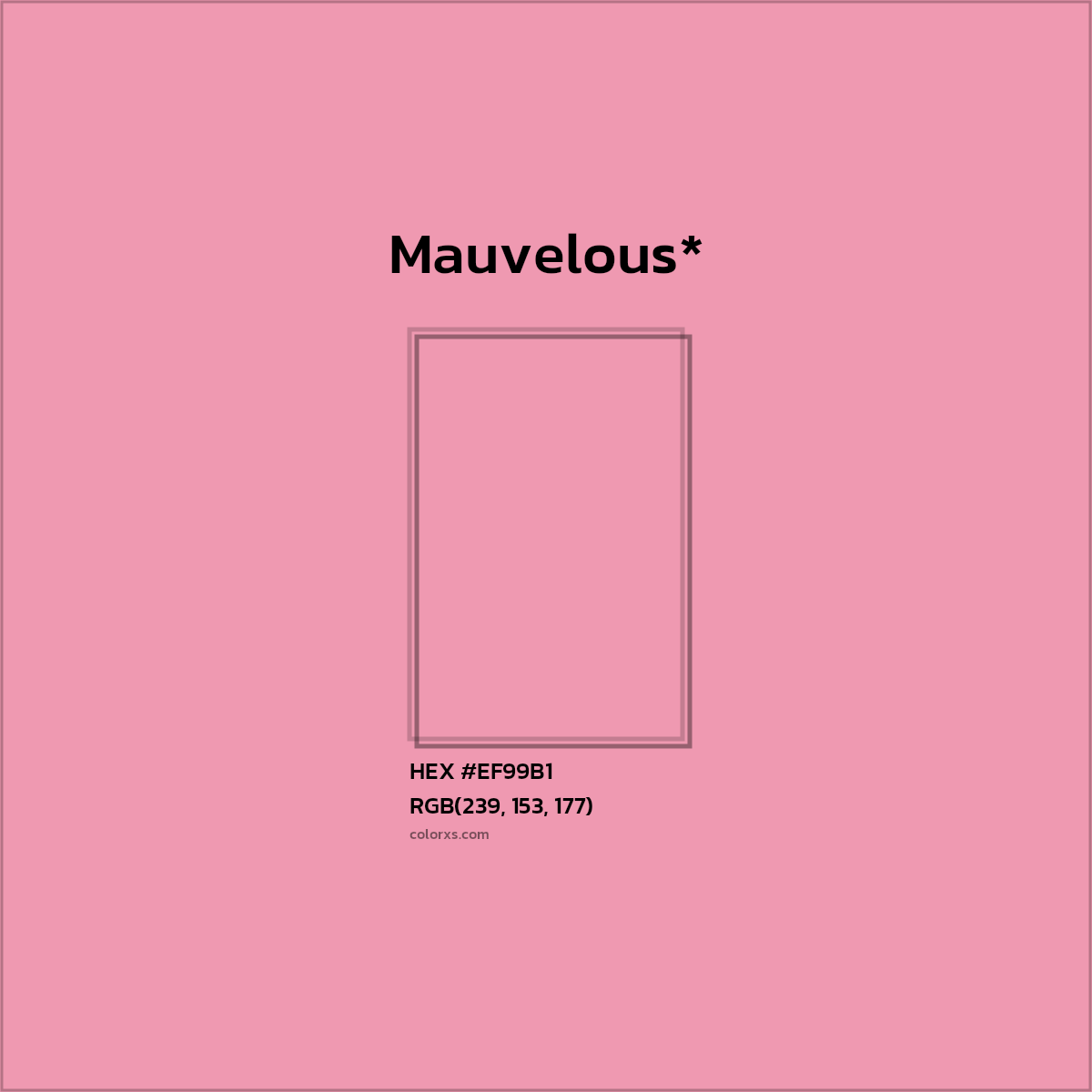 HEX #EF99B1 Color Name, Color Code, Palettes, Similar Paints, Images