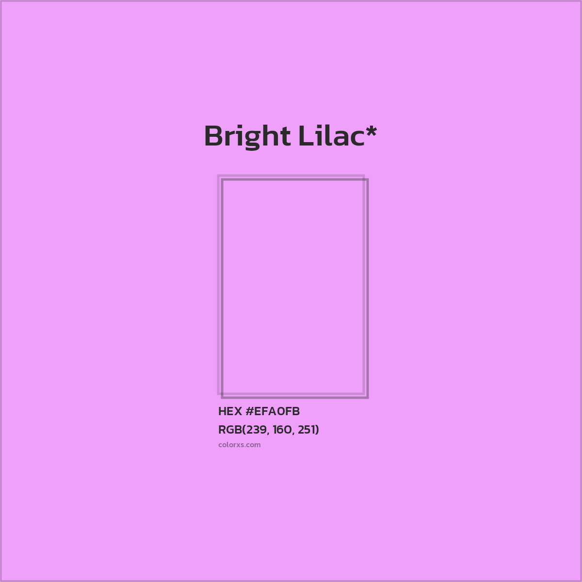 HEX #EFA0FB Color Name, Color Code, Palettes, Similar Paints, Images