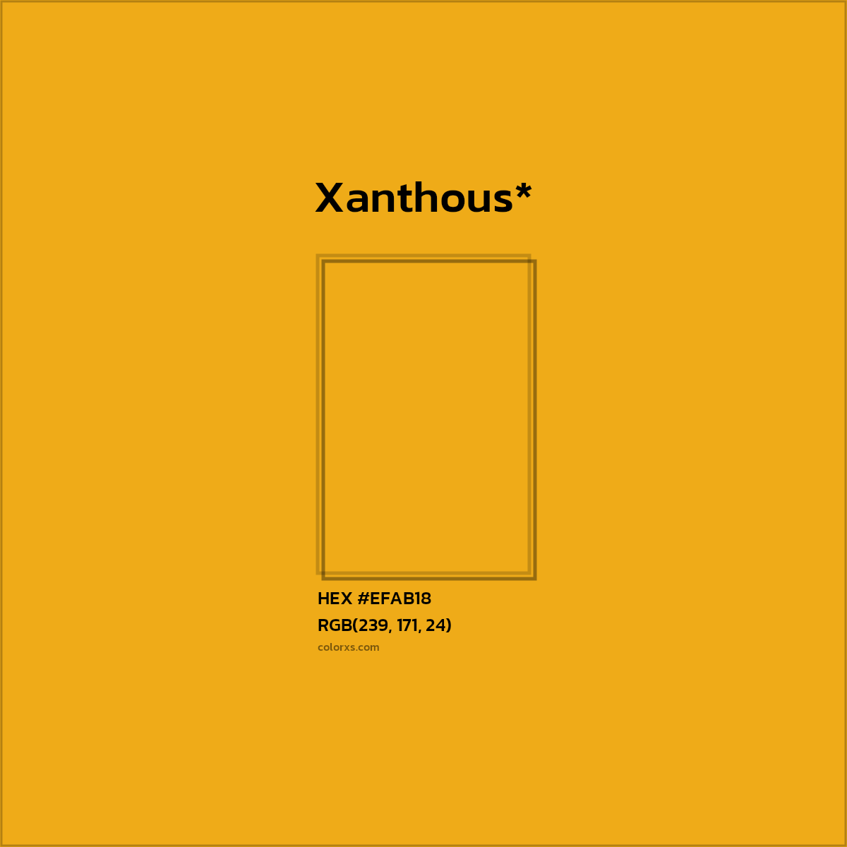 HEX #EFAB18 Color Name, Color Code, Palettes, Similar Paints, Images
