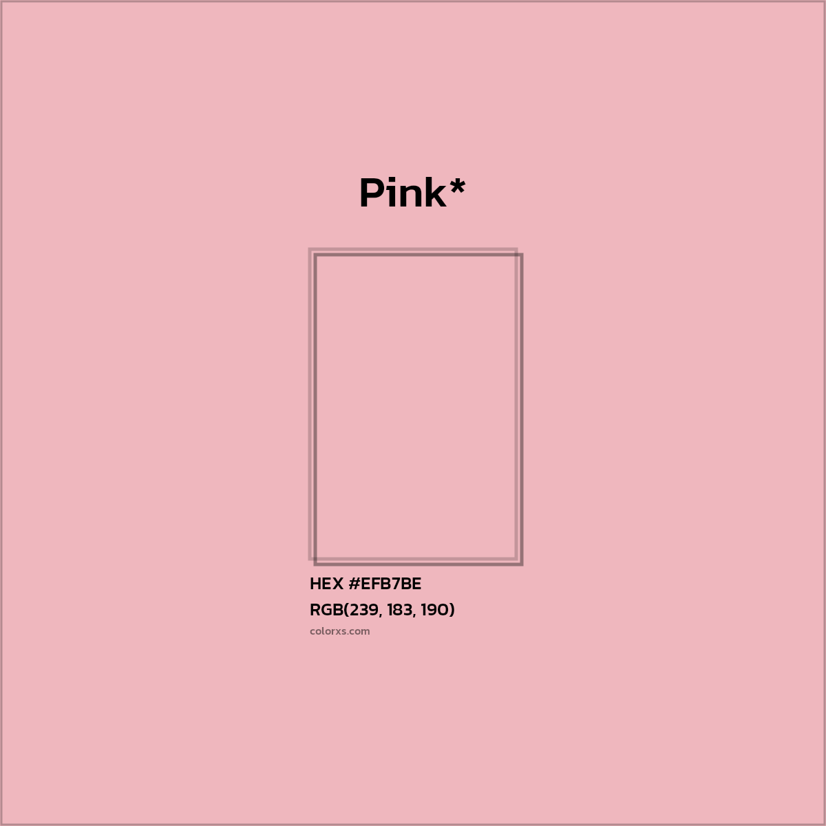 HEX #EFB7BE Color Name, Color Code, Palettes, Similar Paints, Images