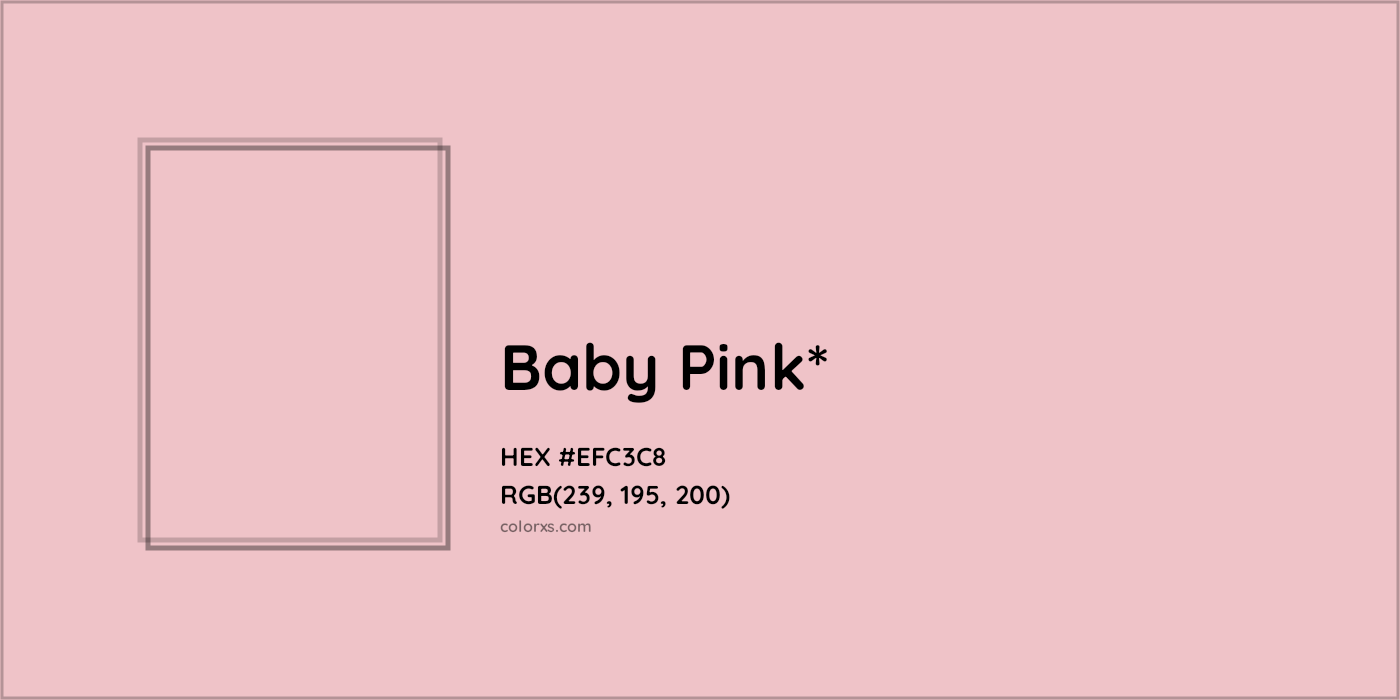 HEX #EFC3C8 Color Name, Color Code, Palettes, Similar Paints, Images