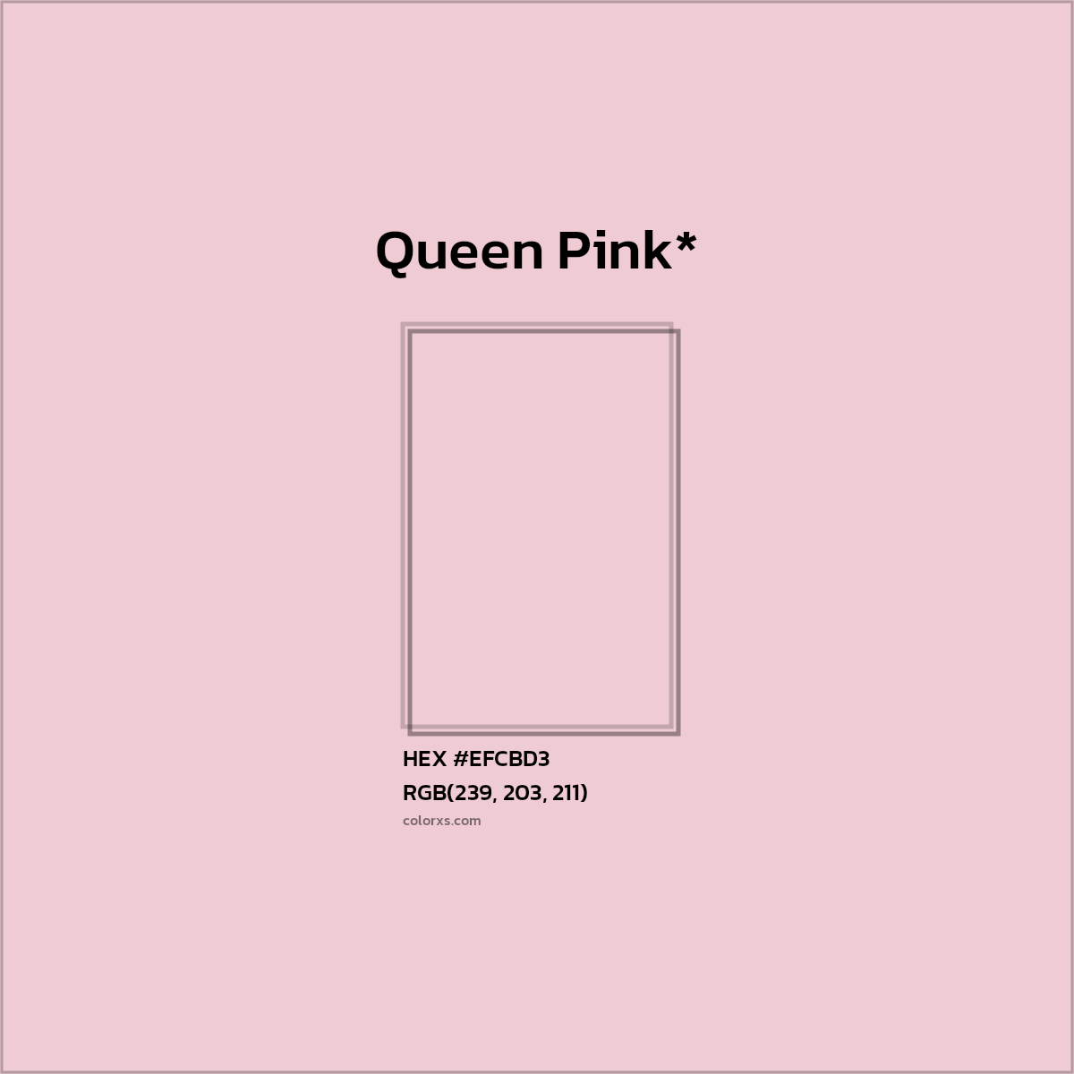 HEX #EFCBD3 Color Name, Color Code, Palettes, Similar Paints, Images