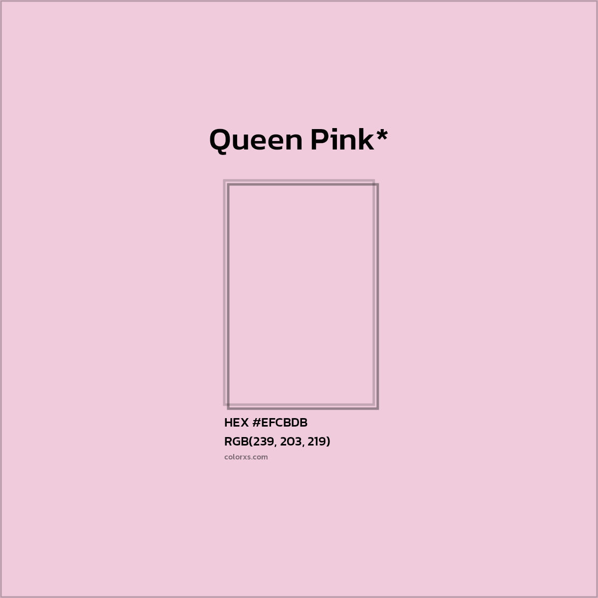 HEX #EFCBDB Color Name, Color Code, Palettes, Similar Paints, Images