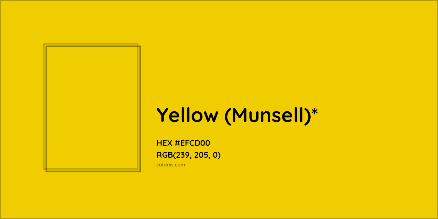 HEX #EFCD00 Color Name, Color Code, Palettes, Similar Paints, Images