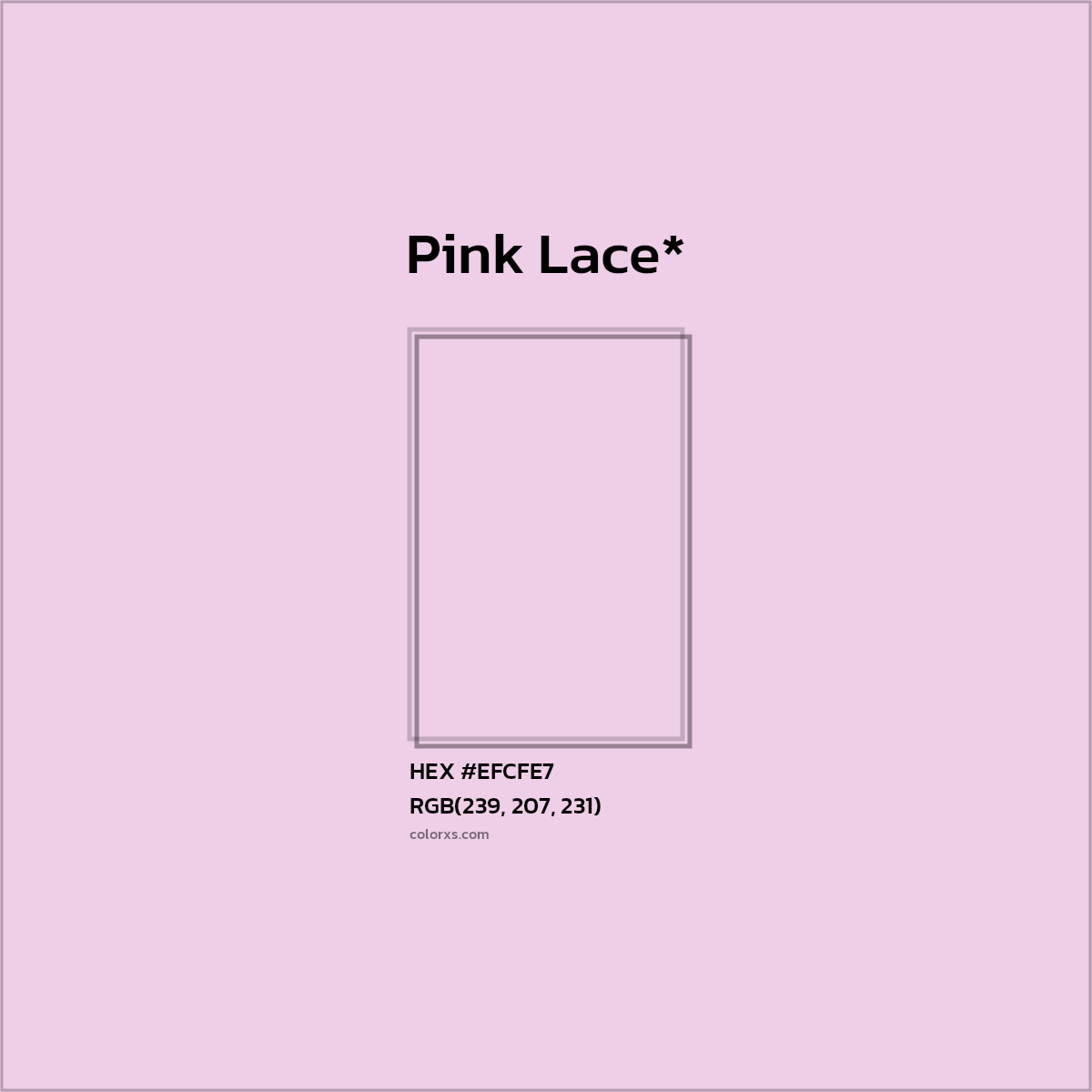 HEX #EFCFE7 Color Name, Color Code, Palettes, Similar Paints, Images