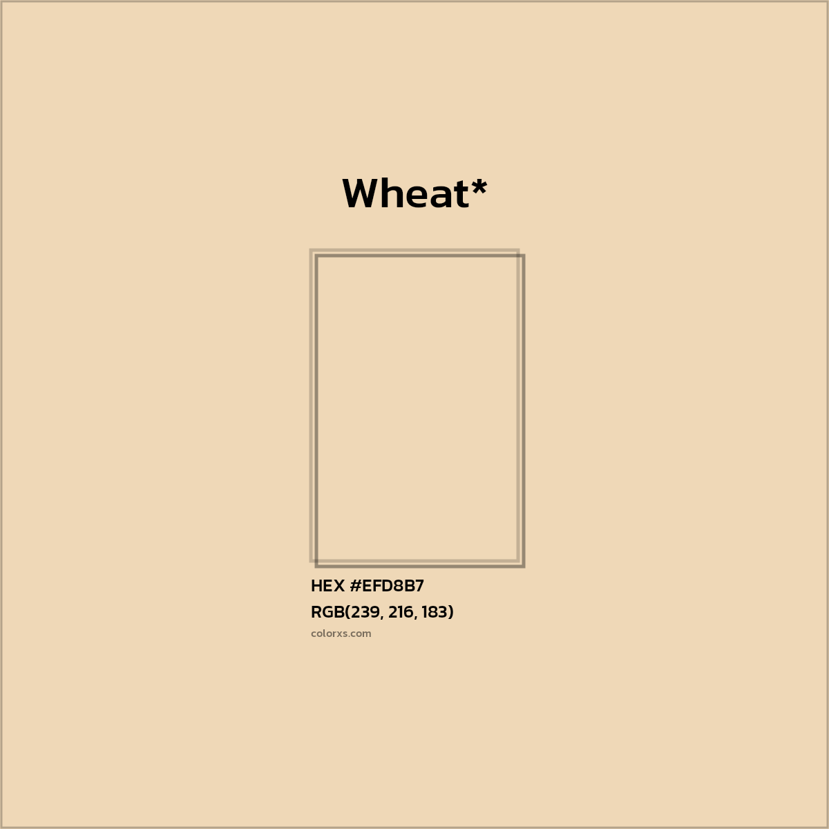 HEX #EFD8B7 Color Name, Color Code, Palettes, Similar Paints, Images