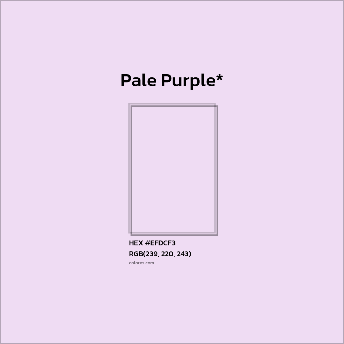 HEX #EFDCF3 Color Name, Color Code, Palettes, Similar Paints, Images
