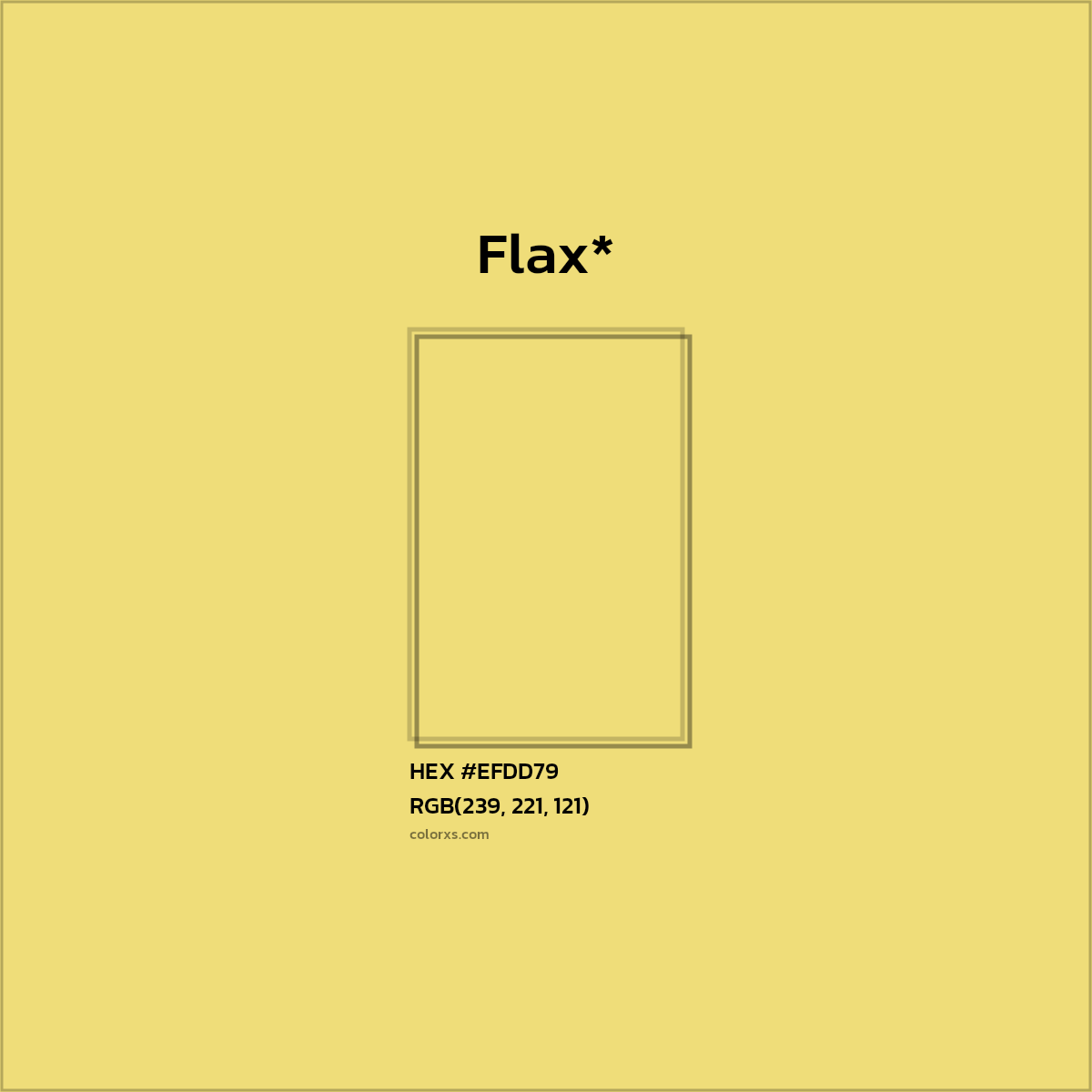 HEX #EFDD79 Color Name, Color Code, Palettes, Similar Paints, Images