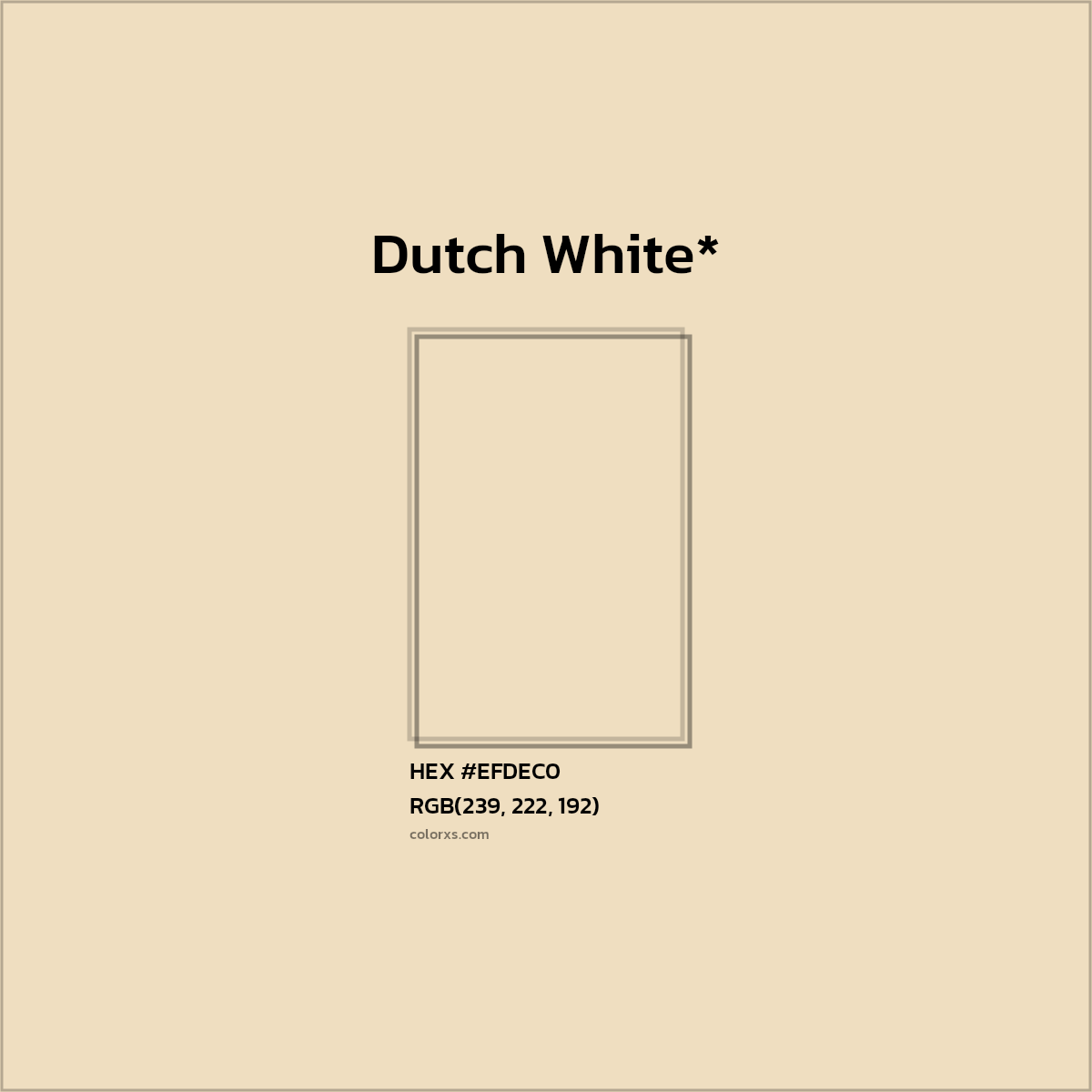 HEX #EFDEC0 Color Name, Color Code, Palettes, Similar Paints, Images