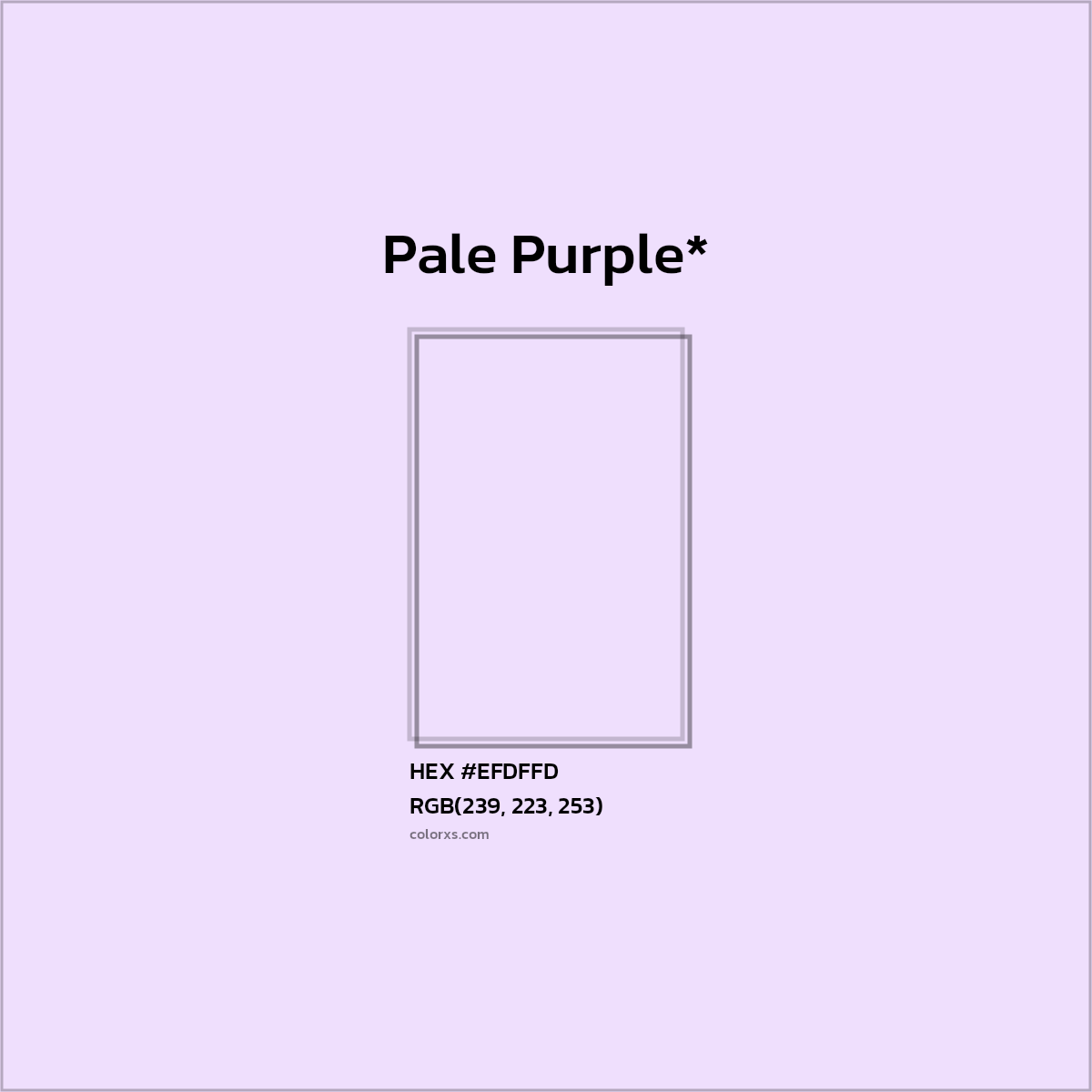 HEX #EFDFFD Color Name, Color Code, Palettes, Similar Paints, Images