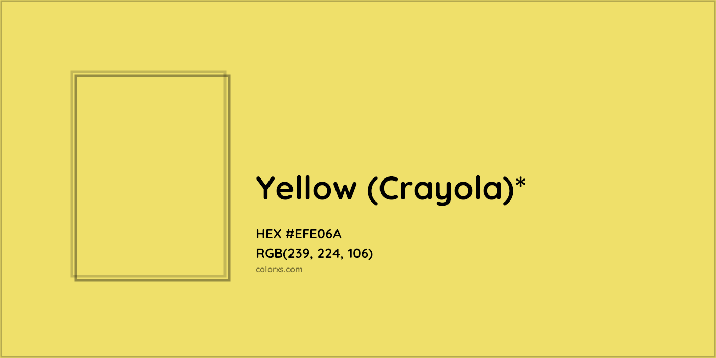 HEX #EFE06A Color Name, Color Code, Palettes, Similar Paints, Images
