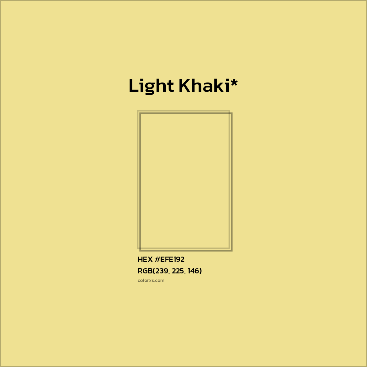 HEX #EFE192 Color Name, Color Code, Palettes, Similar Paints, Images
