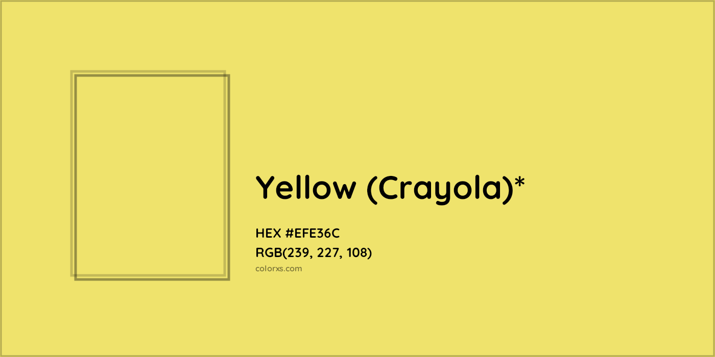 HEX #EFE36C Color Name, Color Code, Palettes, Similar Paints, Images