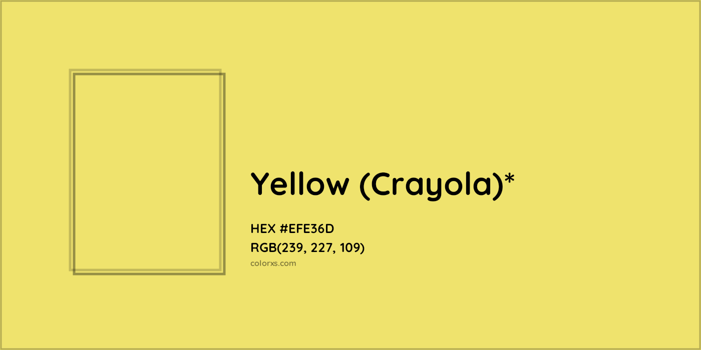 HEX #EFE36D Color Name, Color Code, Palettes, Similar Paints, Images