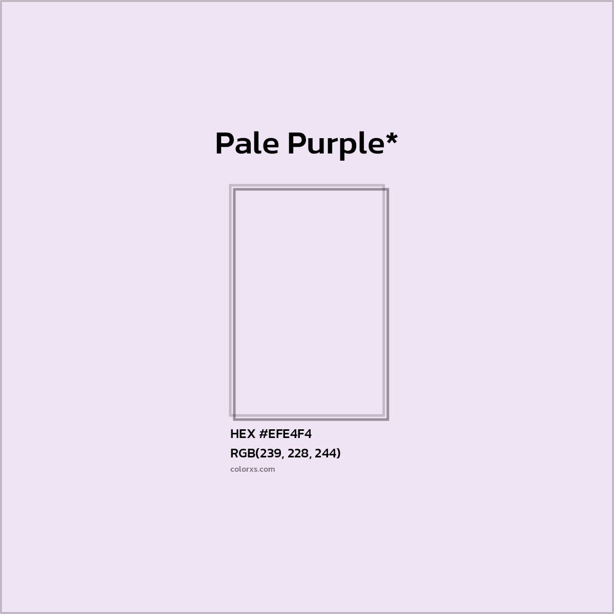 HEX #EFE4F4 Color Name, Color Code, Palettes, Similar Paints, Images