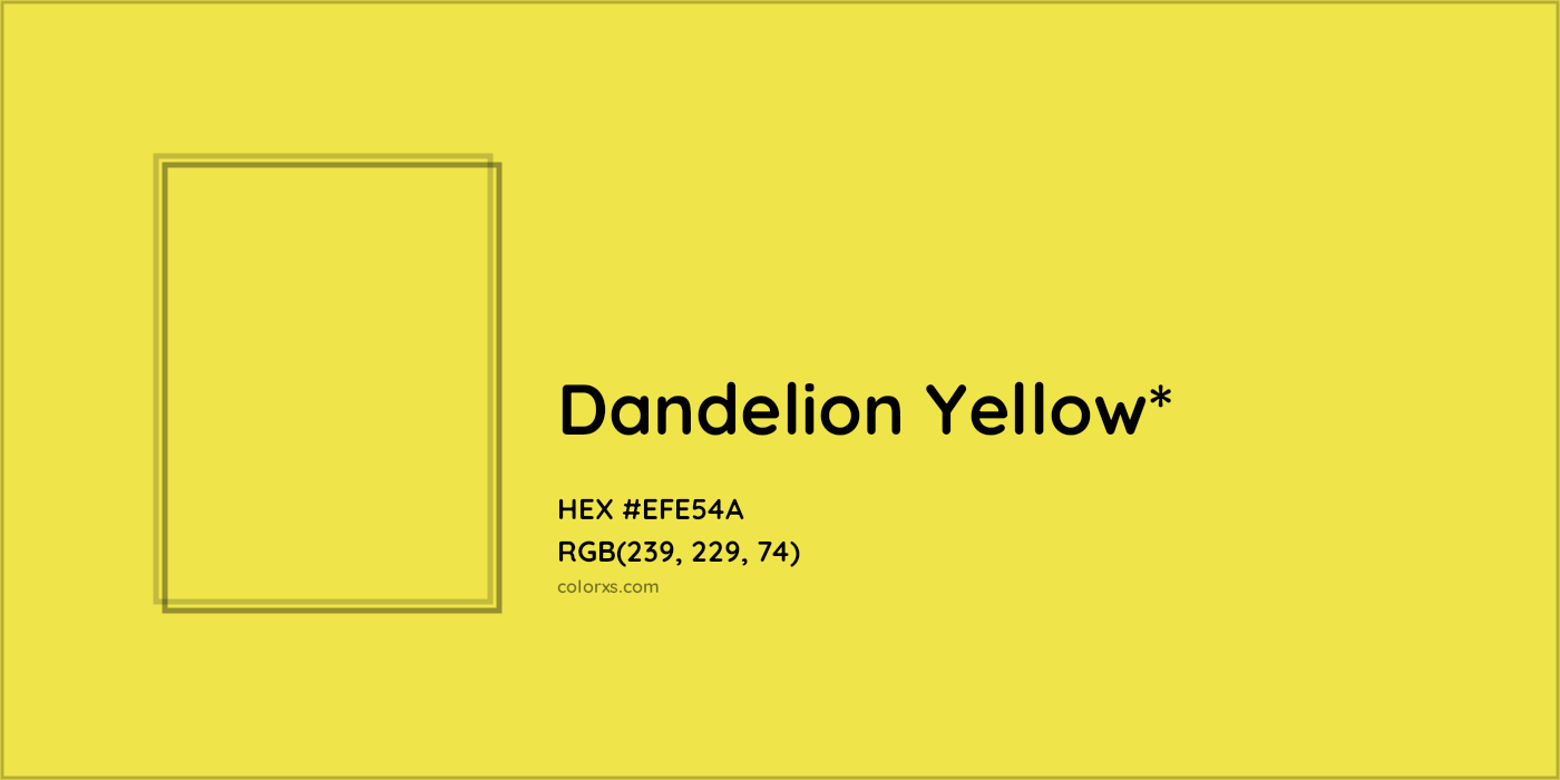 HEX #EFE54A Color Name, Color Code, Palettes, Similar Paints, Images