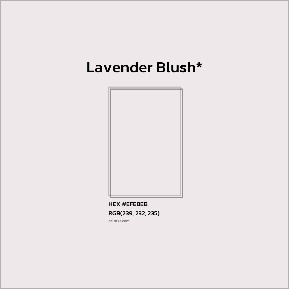 HEX #EFE8EB Color Name, Color Code, Palettes, Similar Paints, Images