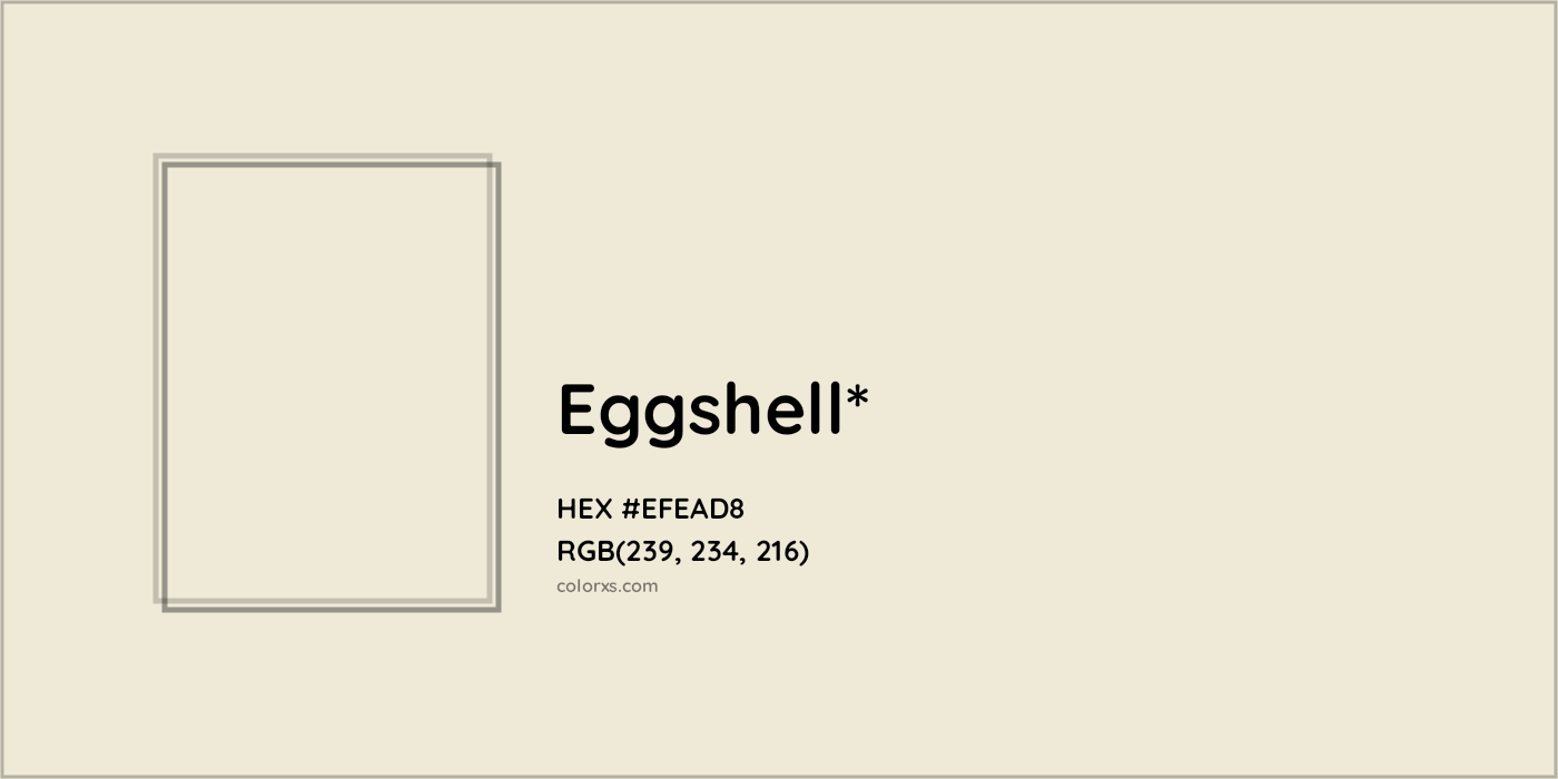 HEX #EFEAD8 Color Name, Color Code, Palettes, Similar Paints, Images
