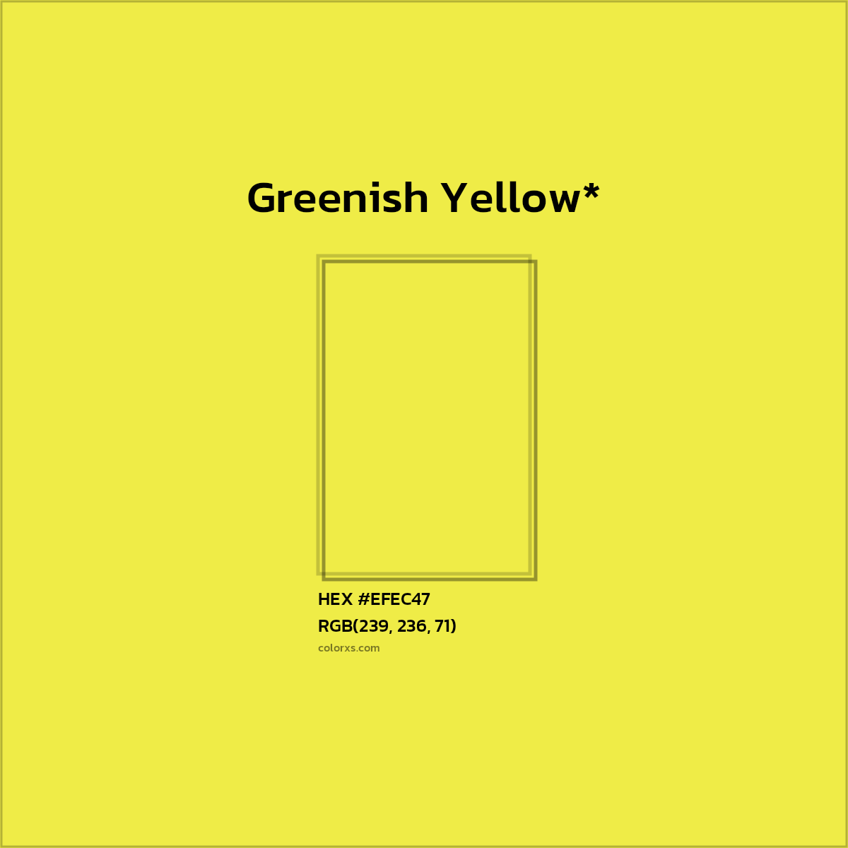 HEX #EFEC47 Color Name, Color Code, Palettes, Similar Paints, Images