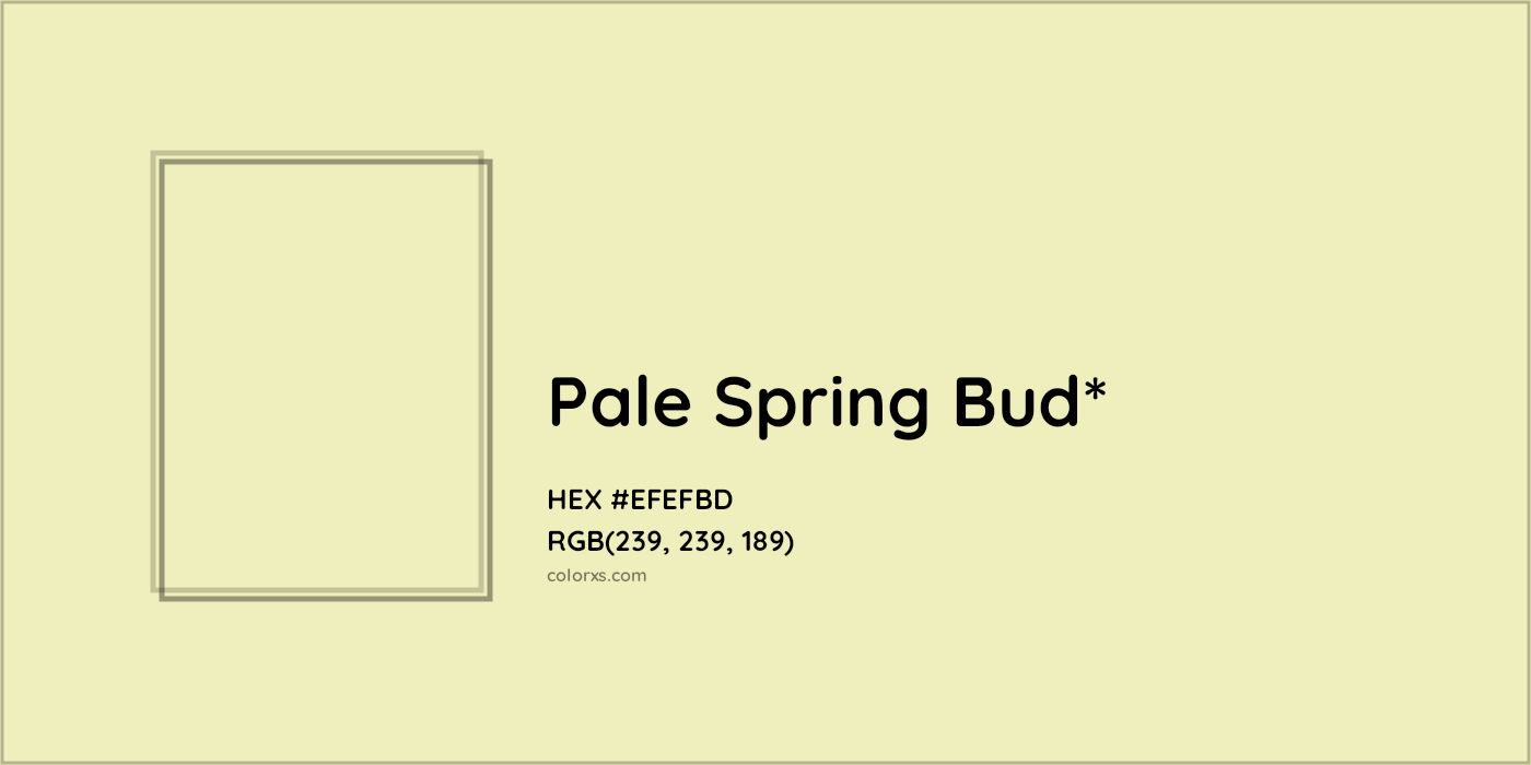 HEX #EFEFBD Color Name, Color Code, Palettes, Similar Paints, Images