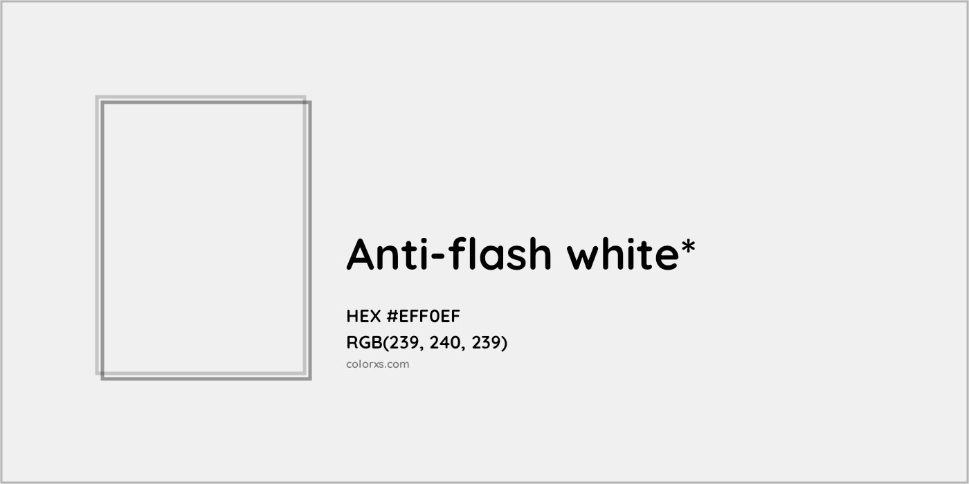 HEX #EFF0EF Color Name, Color Code, Palettes, Similar Paints, Images