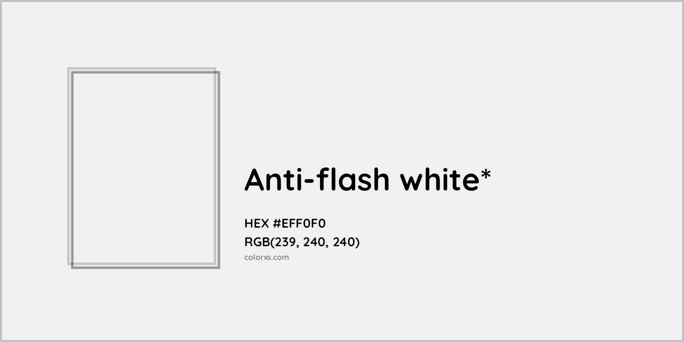 HEX #EFF0F0 Color Name, Color Code, Palettes, Similar Paints, Images
