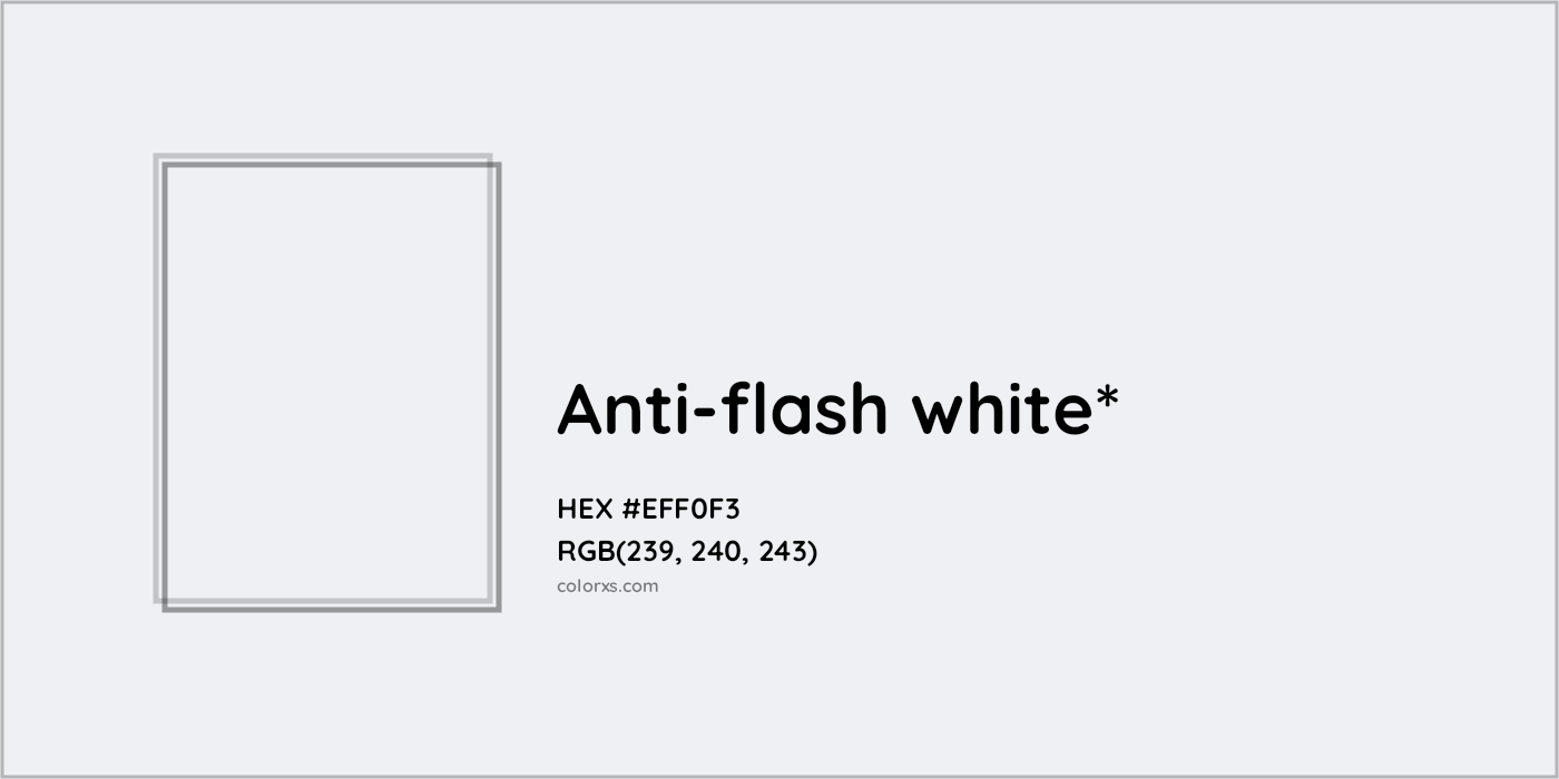 HEX #EFF0F3 Color Name, Color Code, Palettes, Similar Paints, Images