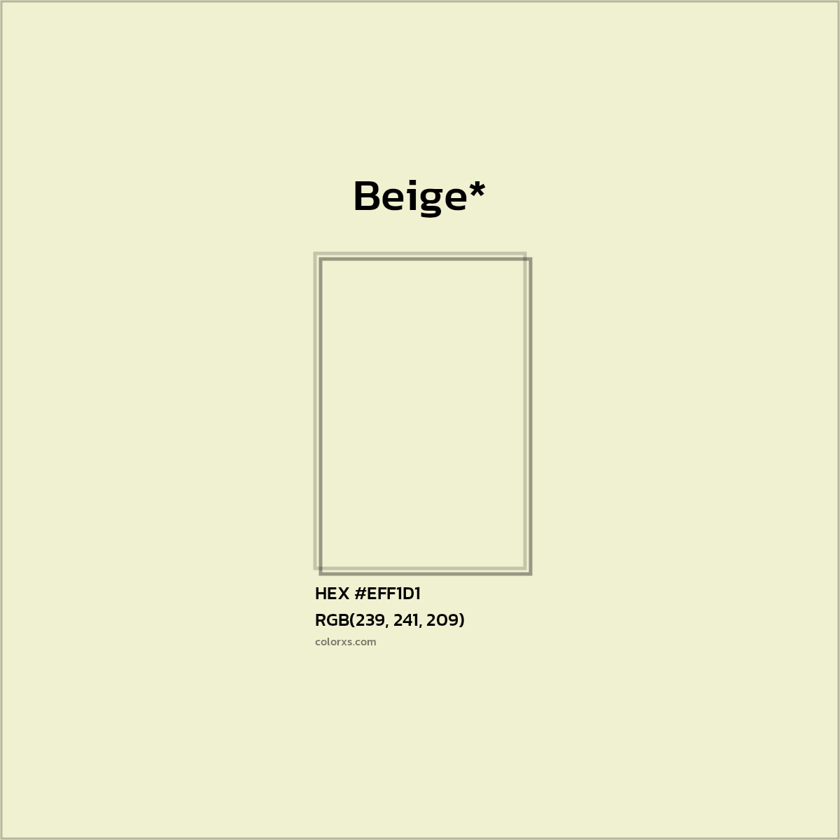 HEX #EFF1D1 Color Name, Color Code, Palettes, Similar Paints, Images
