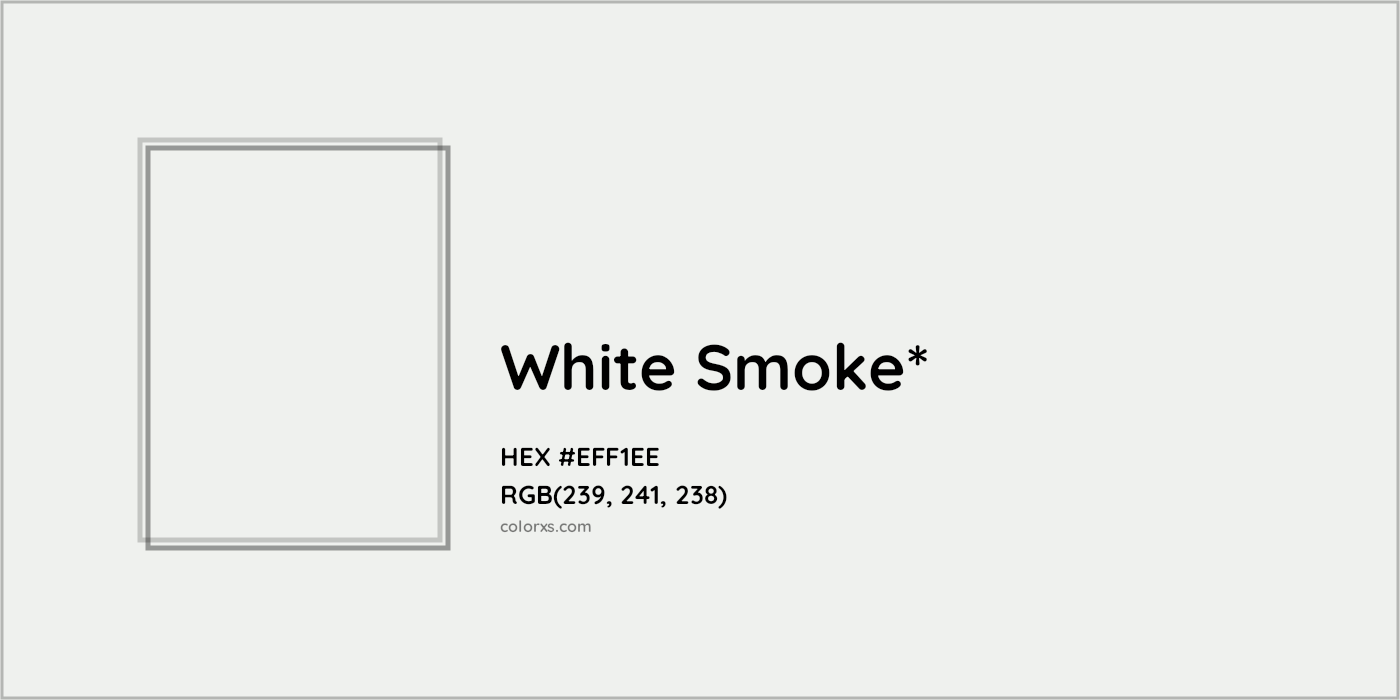 HEX #EFF1EE Color Name, Color Code, Palettes, Similar Paints, Images