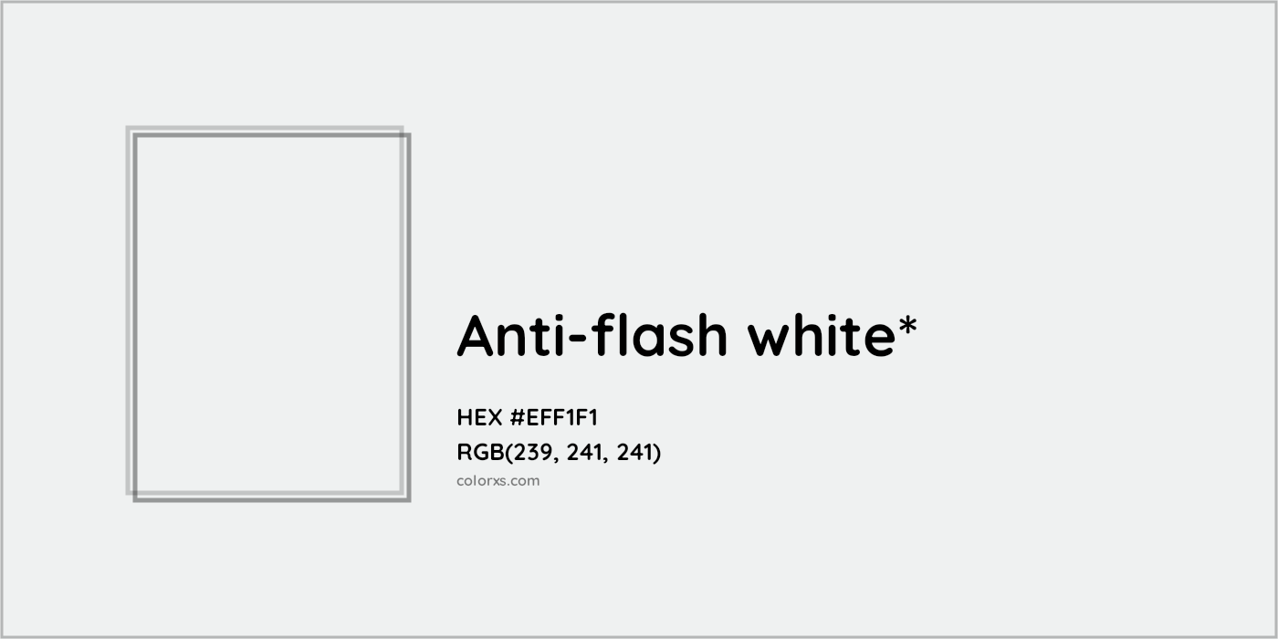 HEX #EFF1F1 Color Name, Color Code, Palettes, Similar Paints, Images
