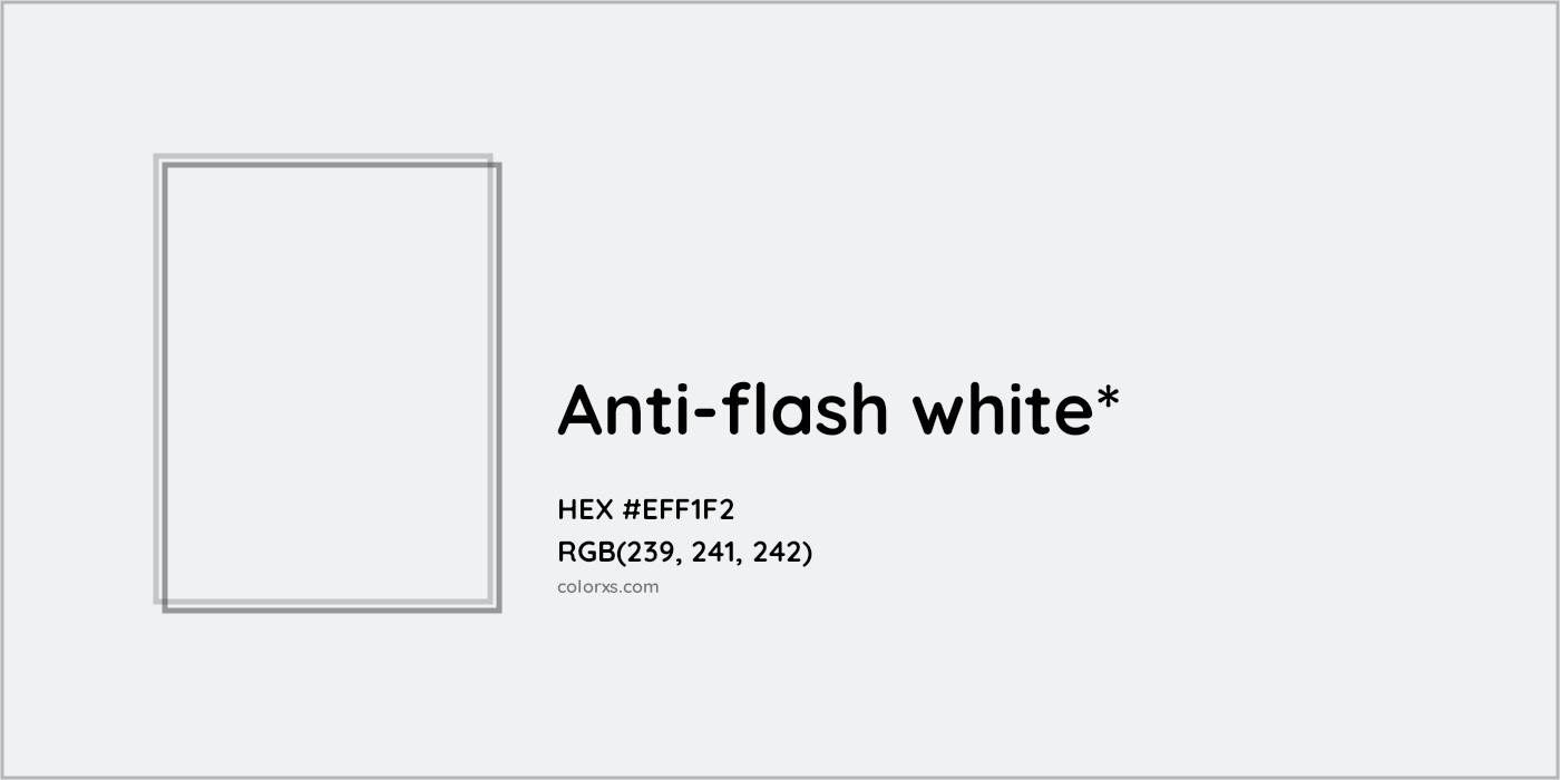 HEX #EFF1F2 Color Name, Color Code, Palettes, Similar Paints, Images