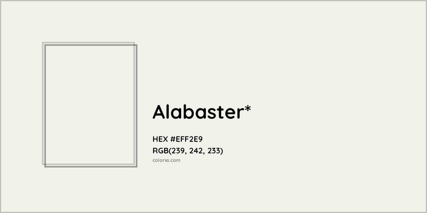 HEX #EFF2E9 Color Name, Color Code, Palettes, Similar Paints, Images