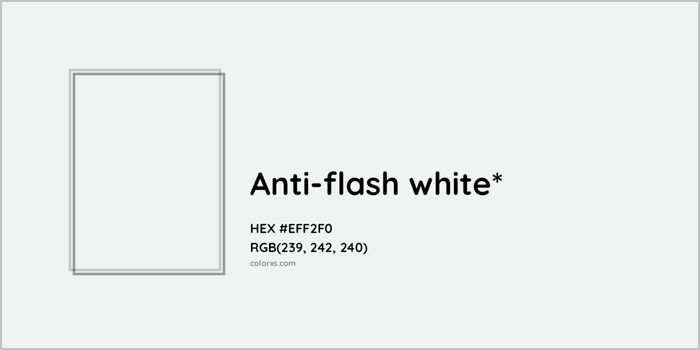 HEX #EFF2F0 Color Name, Color Code, Palettes, Similar Paints, Images