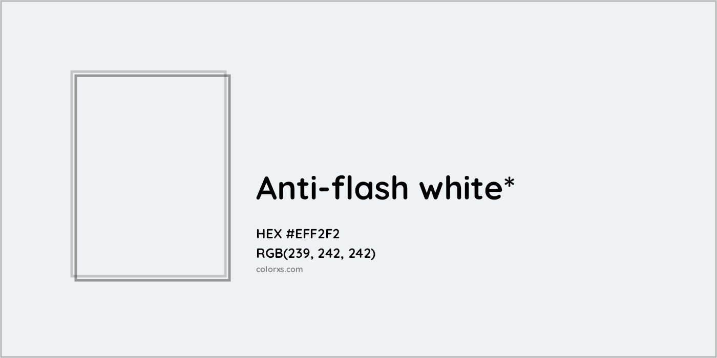 HEX #EFF2F2 Color Name, Color Code, Palettes, Similar Paints, Images