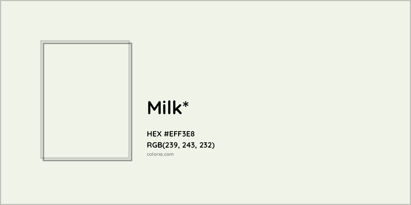 HEX #EFF3E8 Color Name, Color Code, Palettes, Similar Paints, Images