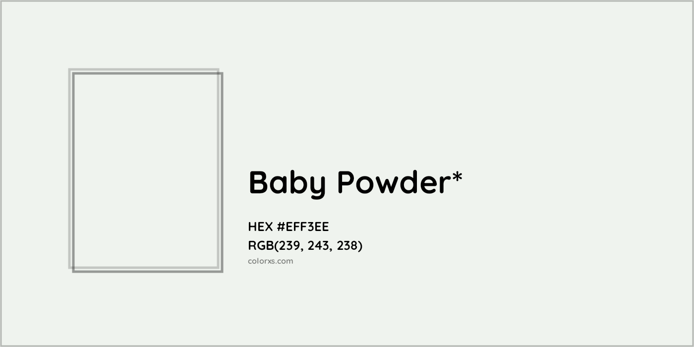 HEX #EFF3EE Color Name, Color Code, Palettes, Similar Paints, Images