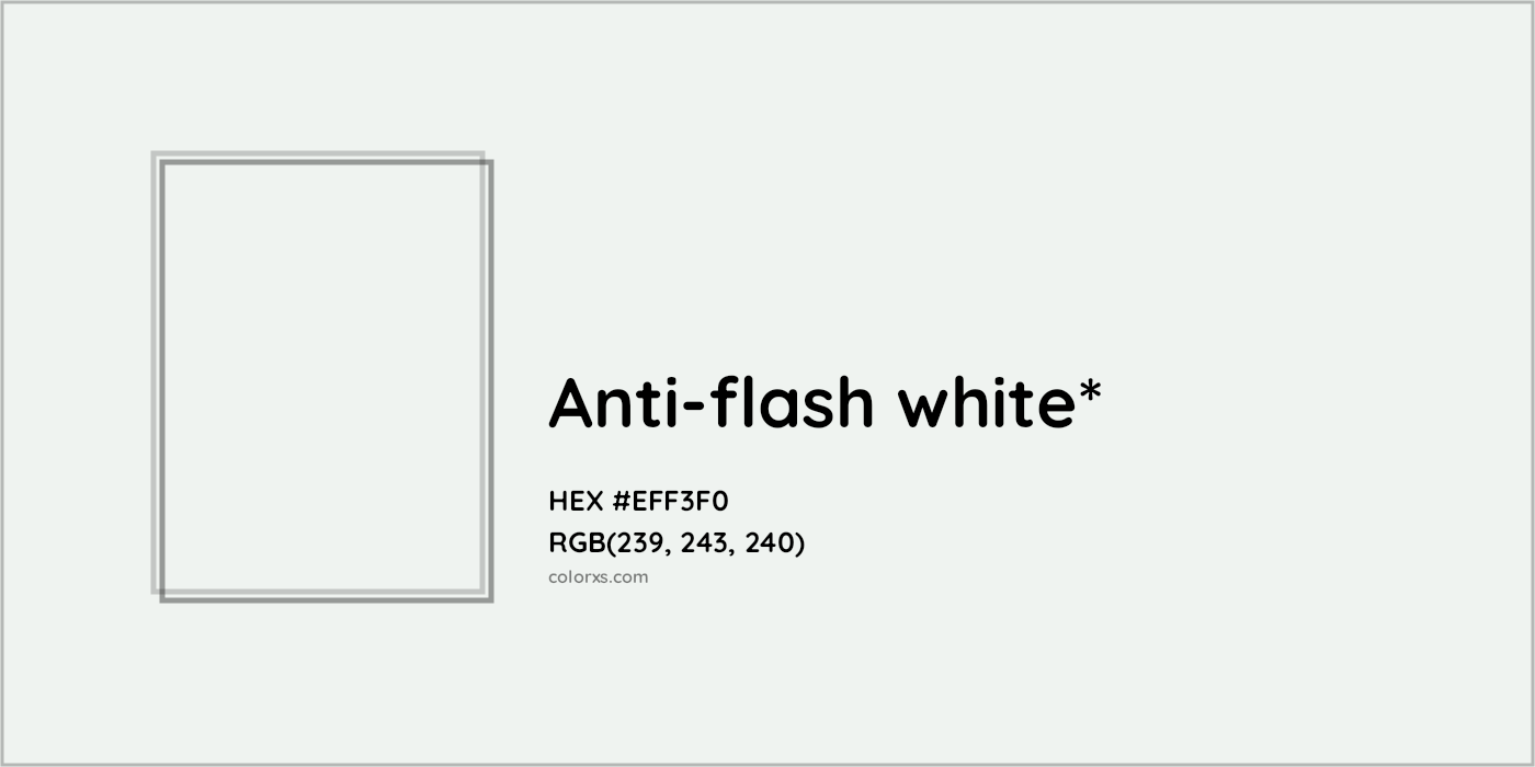 HEX #EFF3F0 Color Name, Color Code, Palettes, Similar Paints, Images