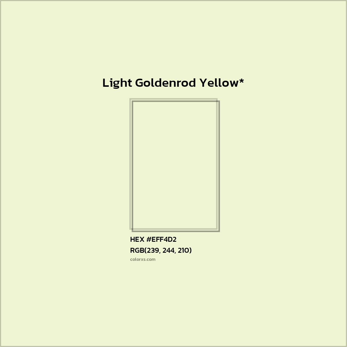 HEX #EFF4D2 Color Name, Color Code, Palettes, Similar Paints, Images