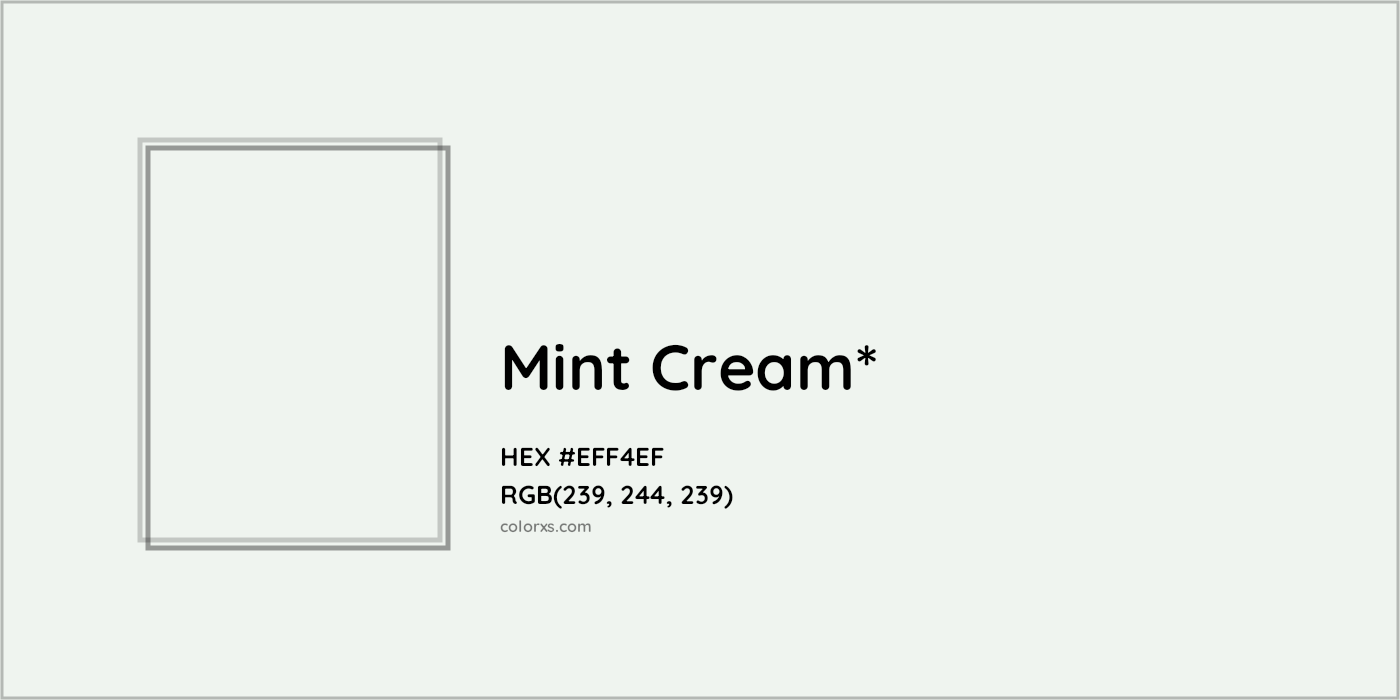 HEX #EFF4EF Color Name, Color Code, Palettes, Similar Paints, Images