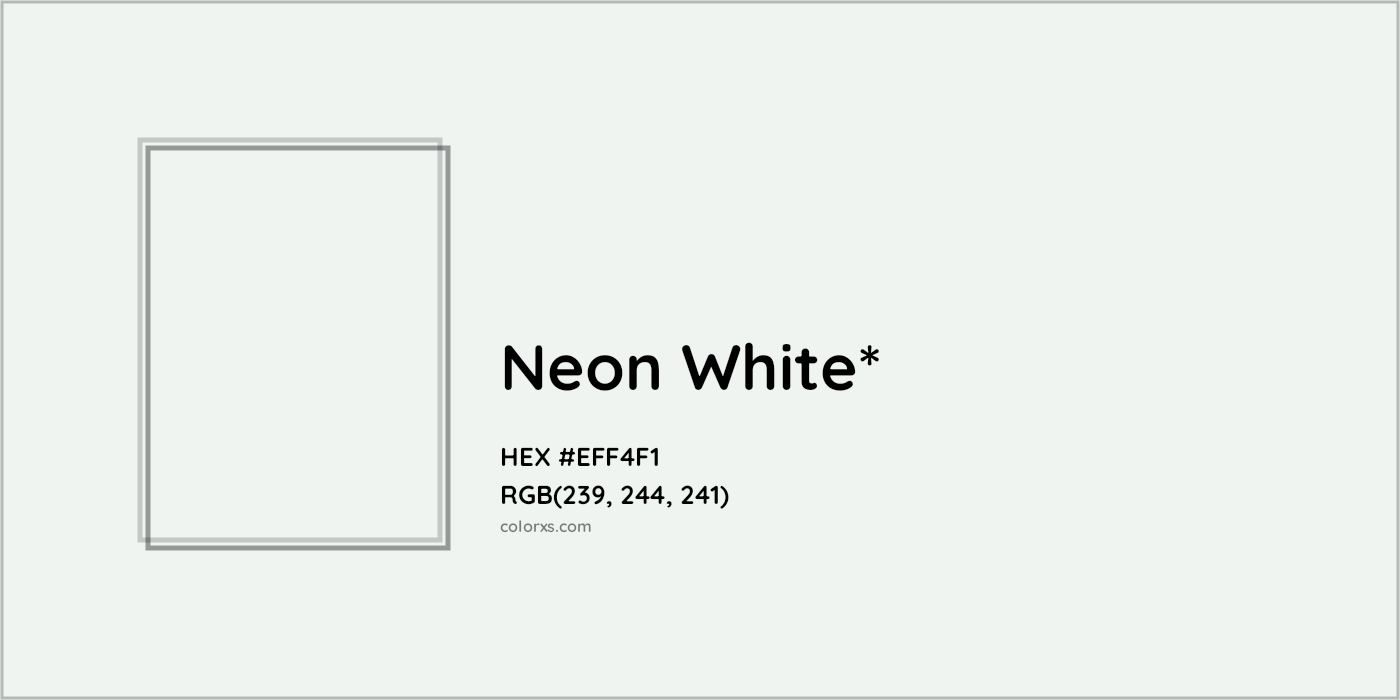 HEX #EFF4F1 Color Name, Color Code, Palettes, Similar Paints, Images
