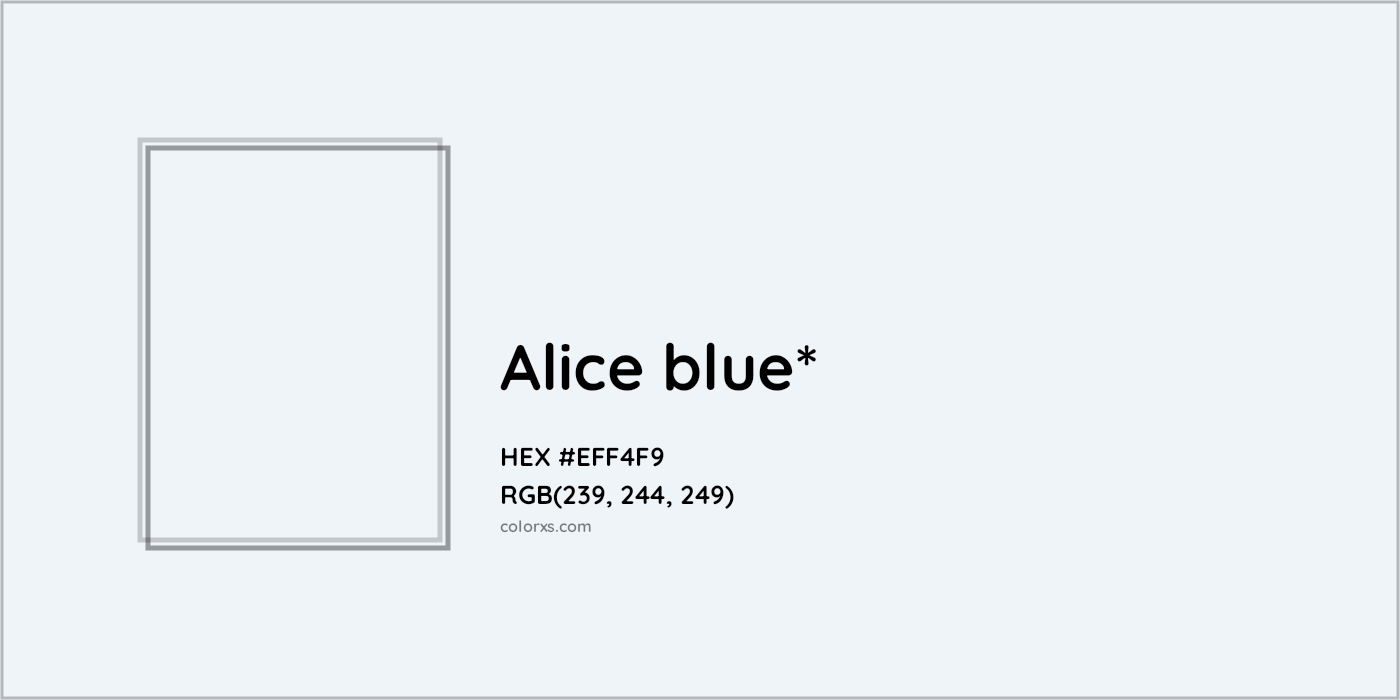 HEX #EFF4F9 Color Name, Color Code, Palettes, Similar Paints, Images