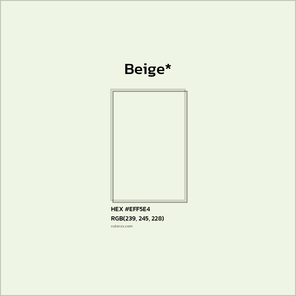 HEX #EFF5E4 Color Name, Color Code, Palettes, Similar Paints, Images