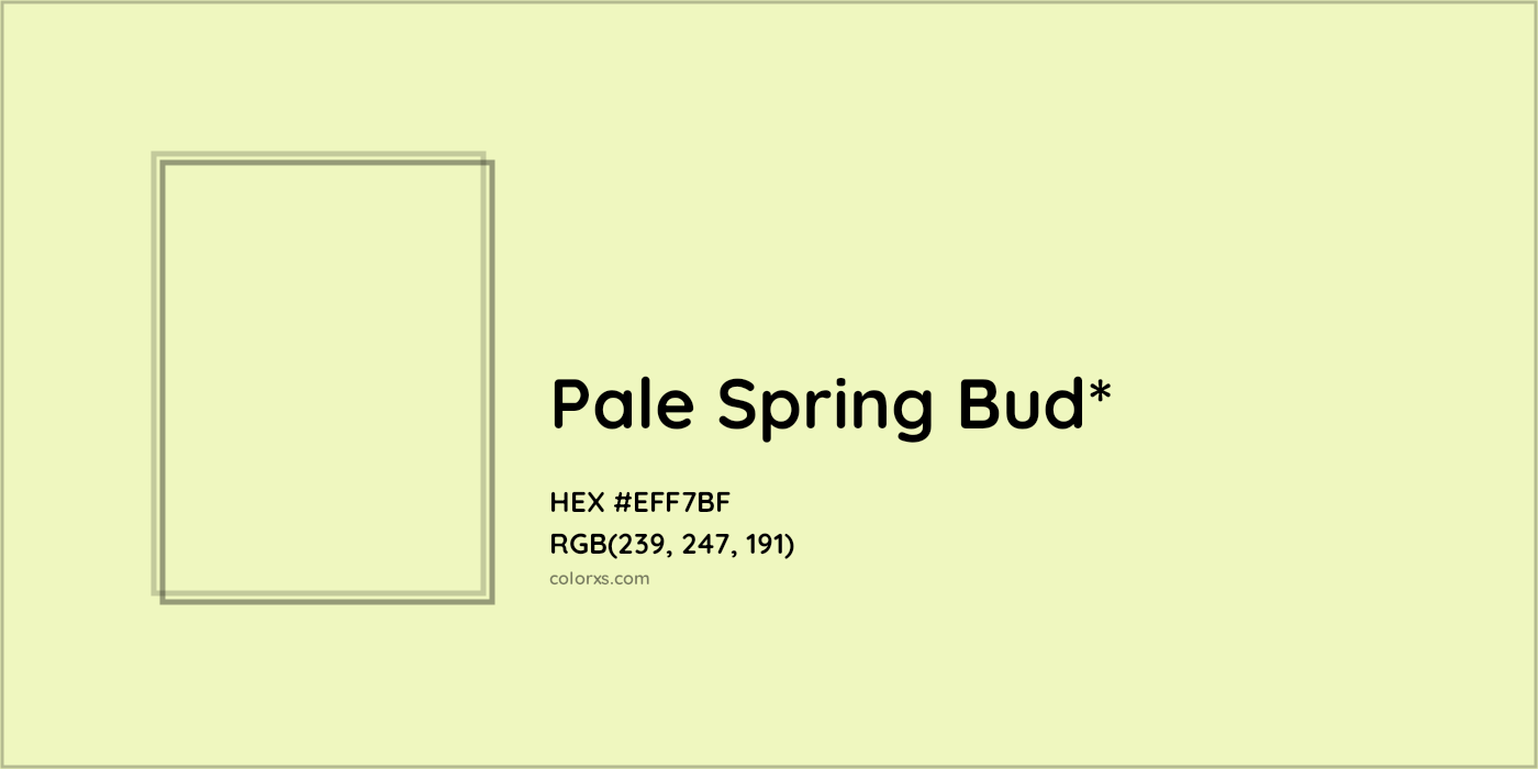 HEX #EFF7BF Color Name, Color Code, Palettes, Similar Paints, Images