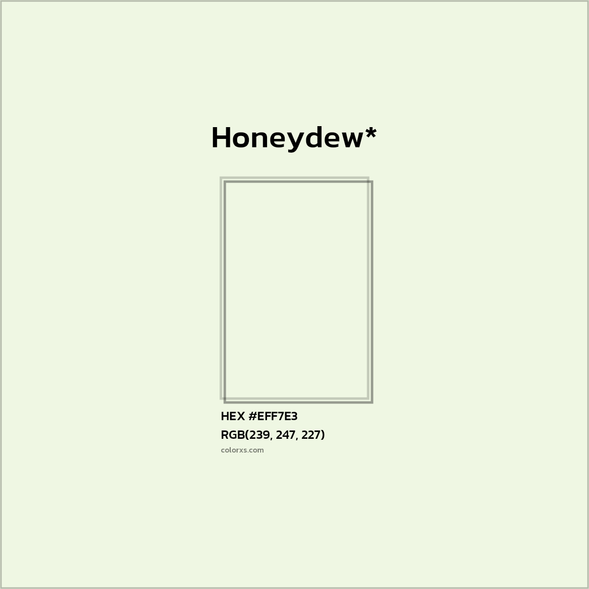 HEX #EFF7E3 Color Name, Color Code, Palettes, Similar Paints, Images